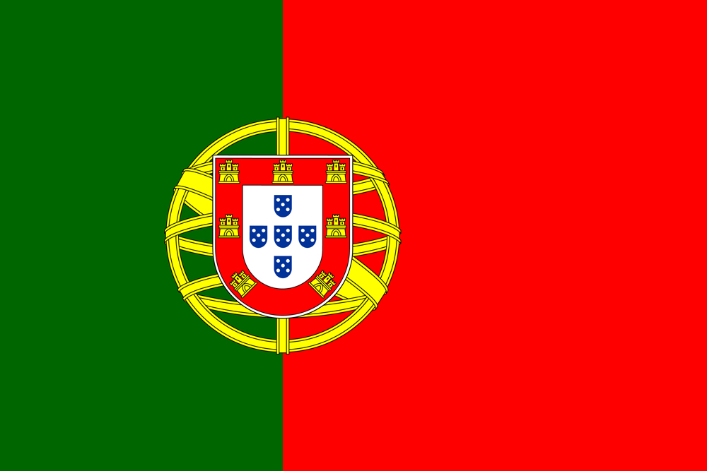 a flag with a red green and yellow circle with a red and blue emblem